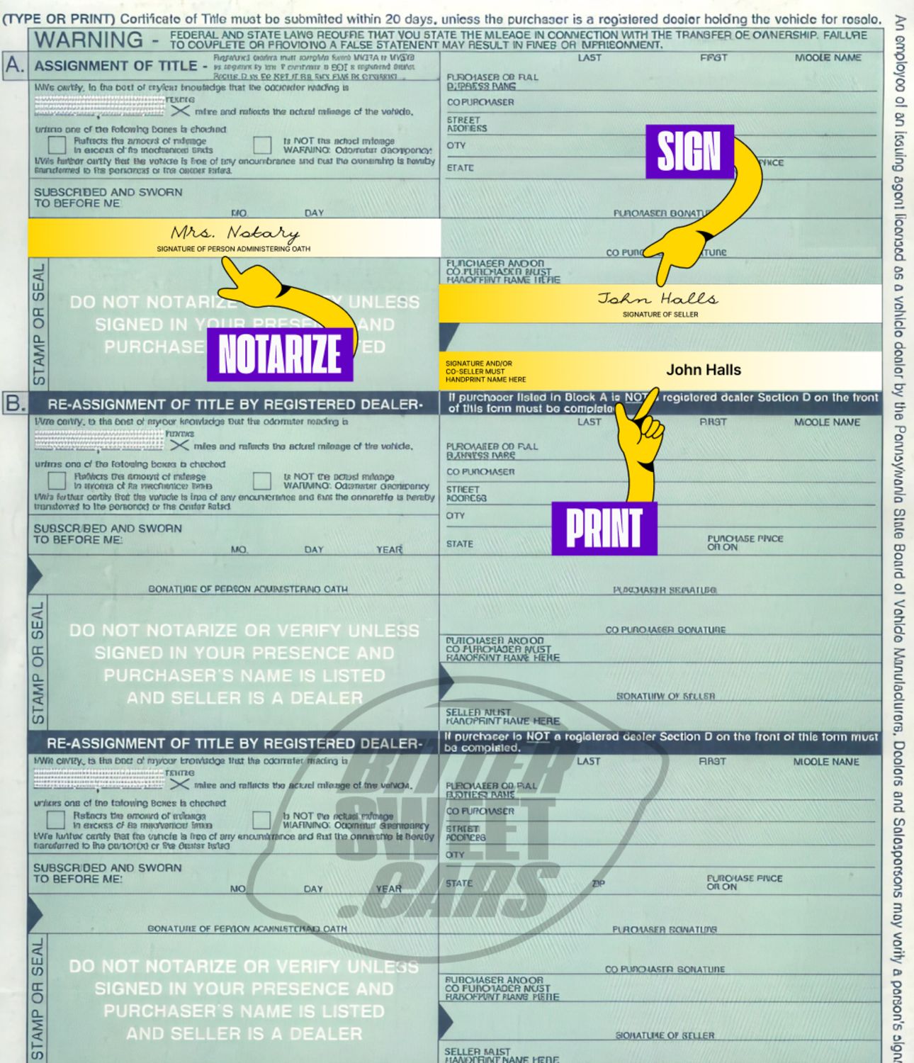 How to Sign Over a Car Title in Pennsylvania