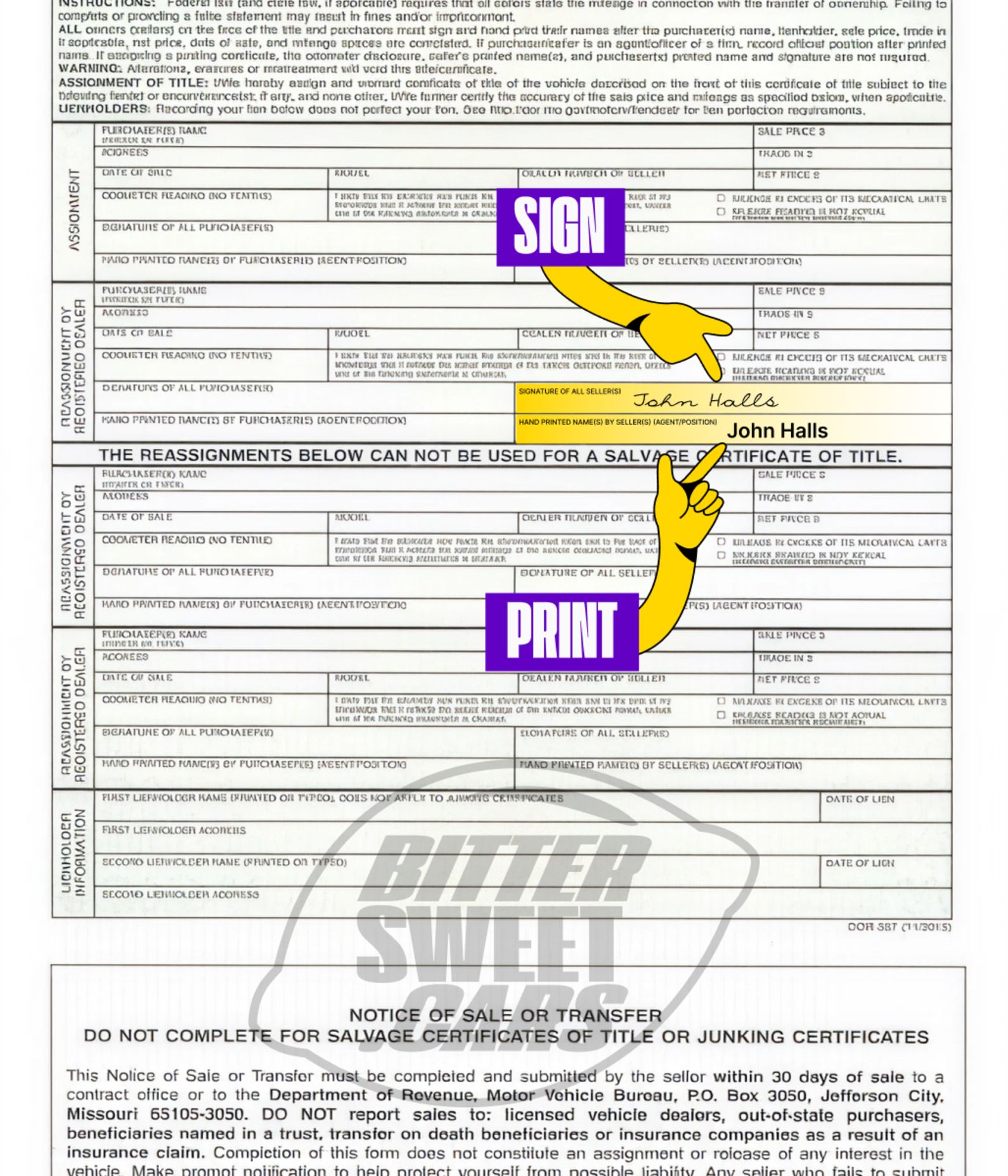 How to Sign Over a Car Title in Missouri