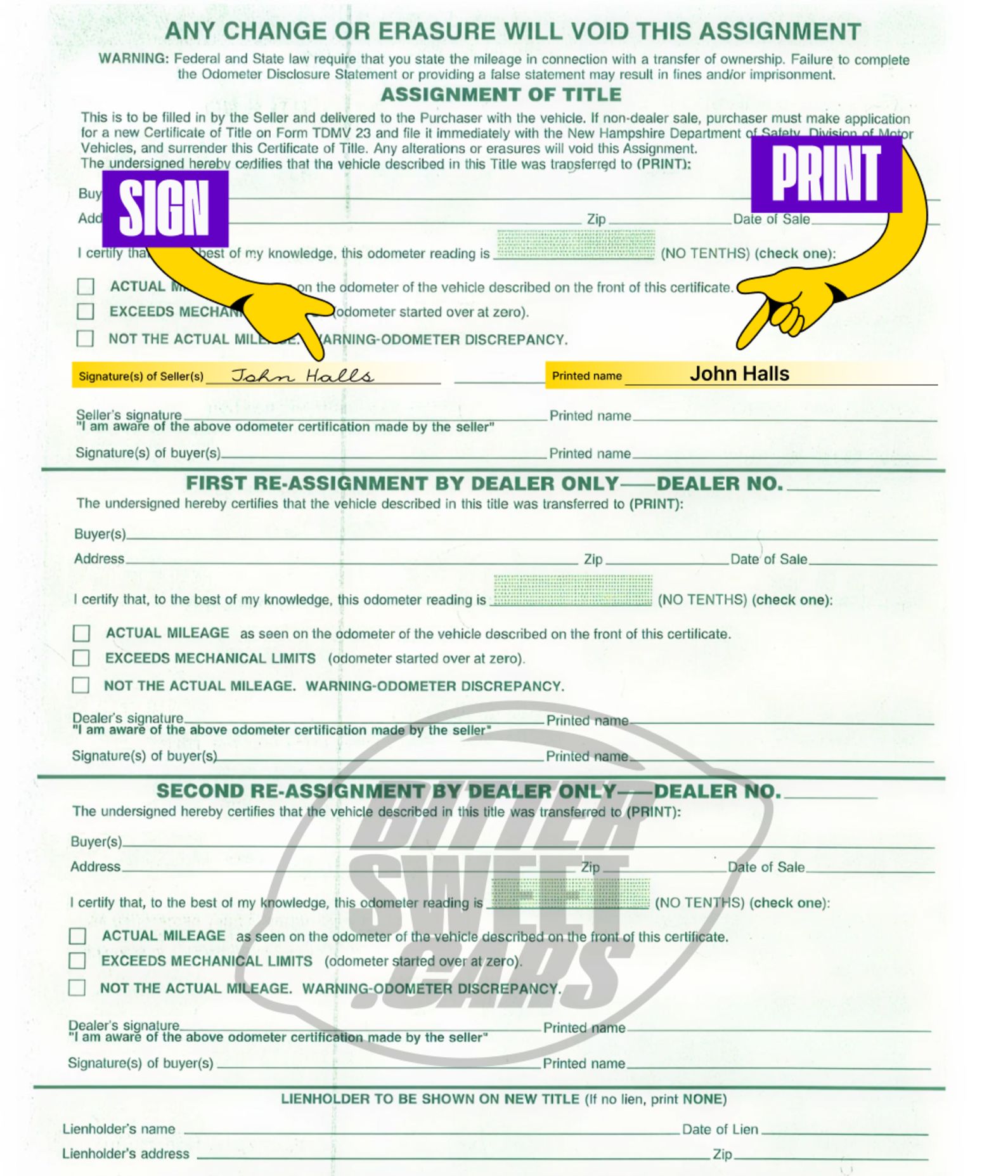 How to Sign Over a Car Title in New Hampshire