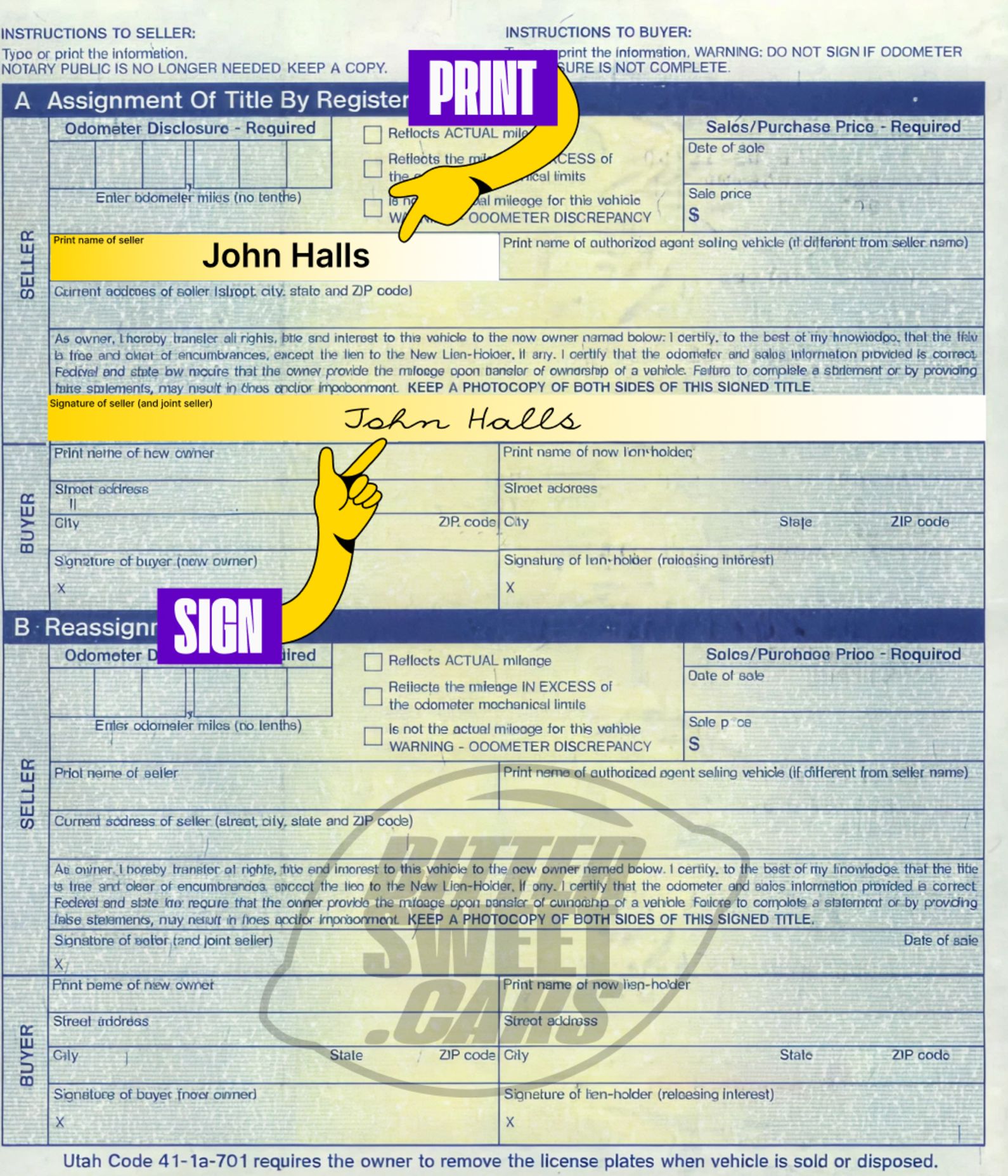 How to Sign Over a Car Title in Utah
