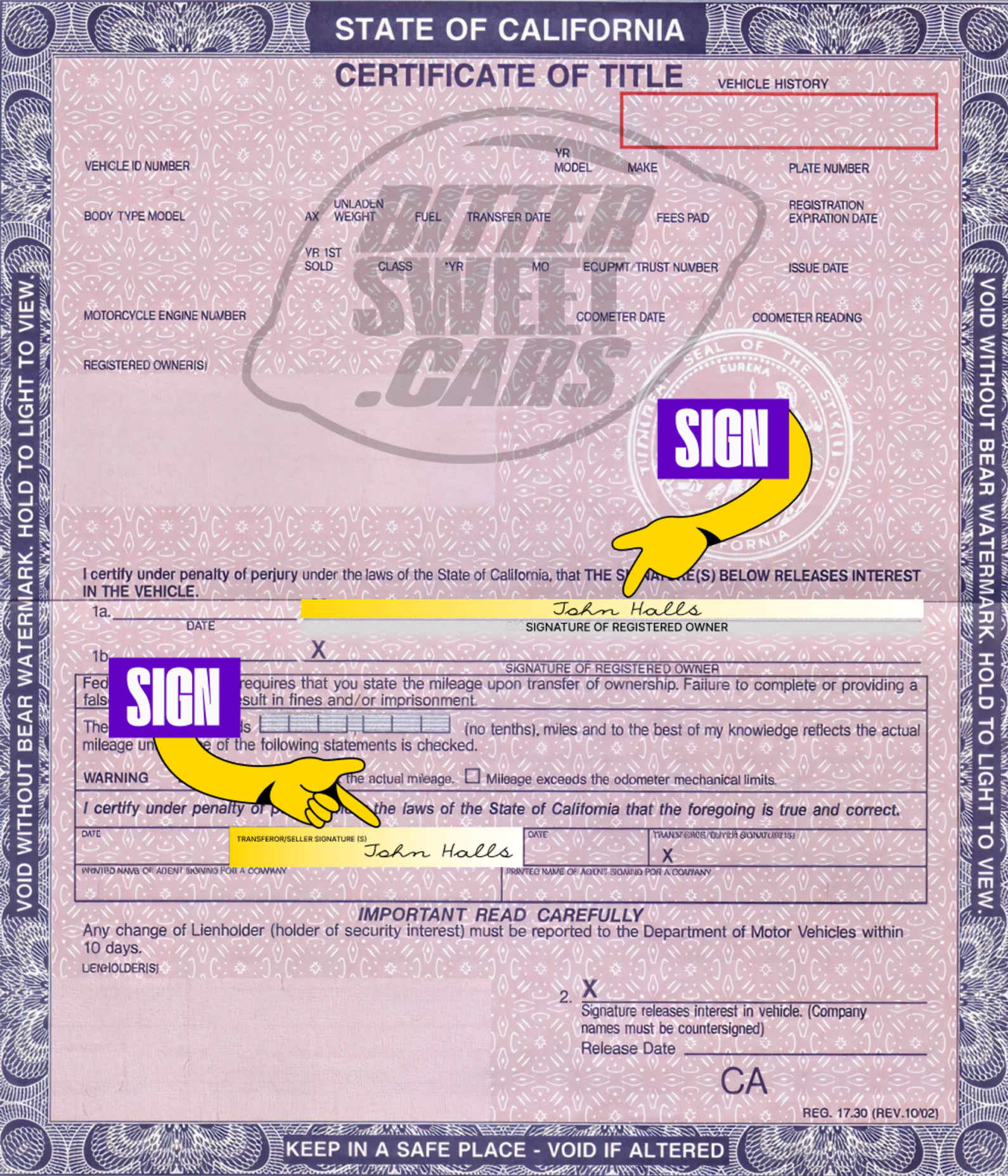 How to Sign Over a Car Title in California