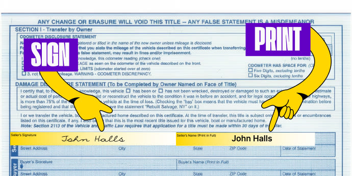 Multiple owners listed? Only one owner must sign.