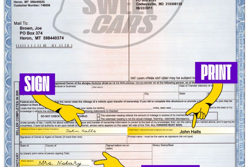 How to Sign Over a Car Title in Montana