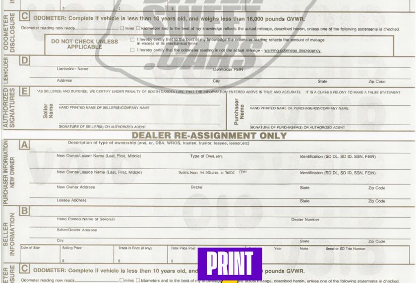 How to Sign Over a Car Title in South Dakota