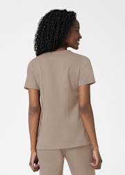 Fitted 3-Pocket V-Neck Top