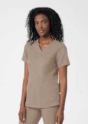 Fitted 3-Pocket V-Neck Top