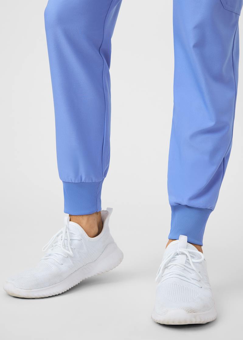 7-Pocket Rib Knit Waistband Men's Cargo Jogger