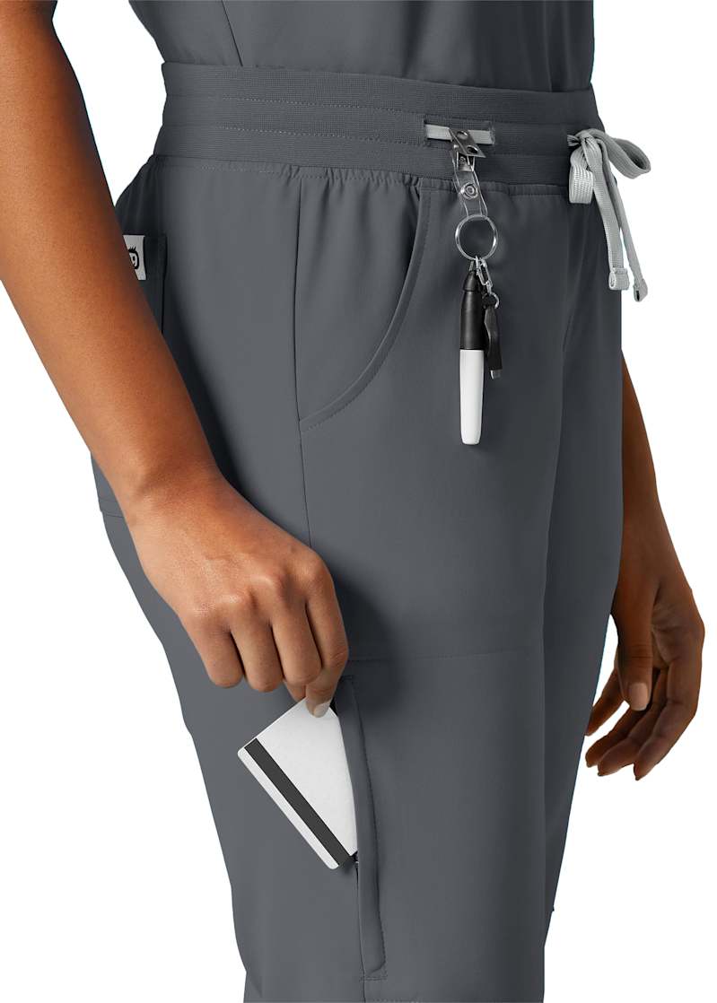 6-Pocket Highrise Rib Knit Waistband Cargo Pant