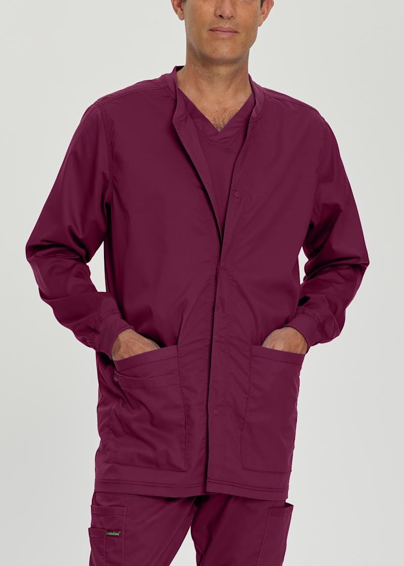 Landau Proflex Men's Snap Front Warm Up Scrub Jacket | Scrubs & Beyond