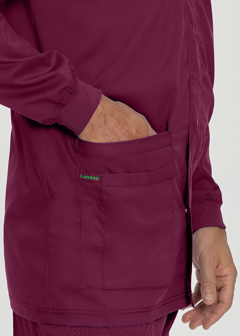 Landau Proflex Men's Snap Front Warm Up Scrub Jacket | Scrubs & Beyond