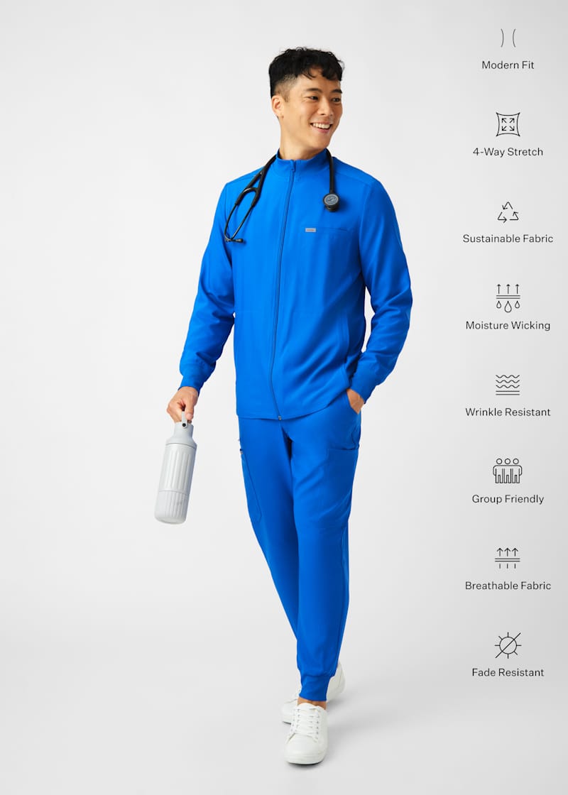 3-Pocket Zip-Front Men's Jacket | Scrubs & Beyond