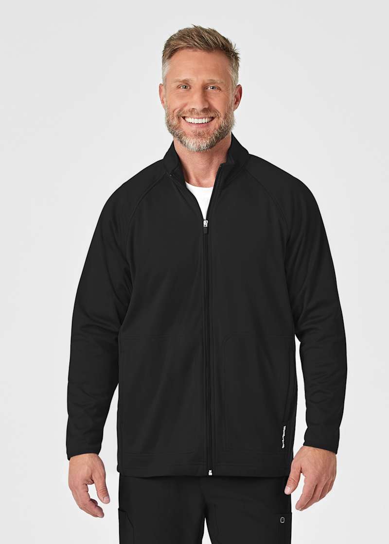 WonderWink Men's Fleece Full Zip Scrub Jacket | Scrubs & Beyond