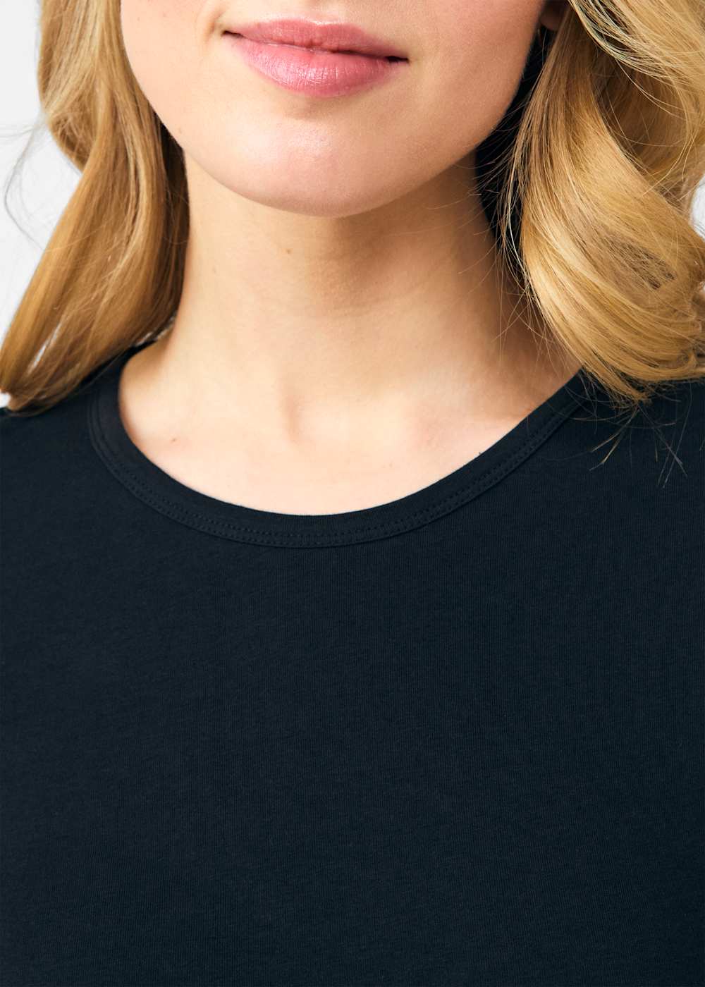 Stretch Cotton Long Sleeve Tee