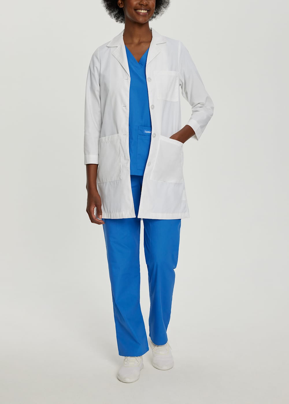 Landau Women's 38 Inch Fitted Back Lab Coats Scrubs Beyond