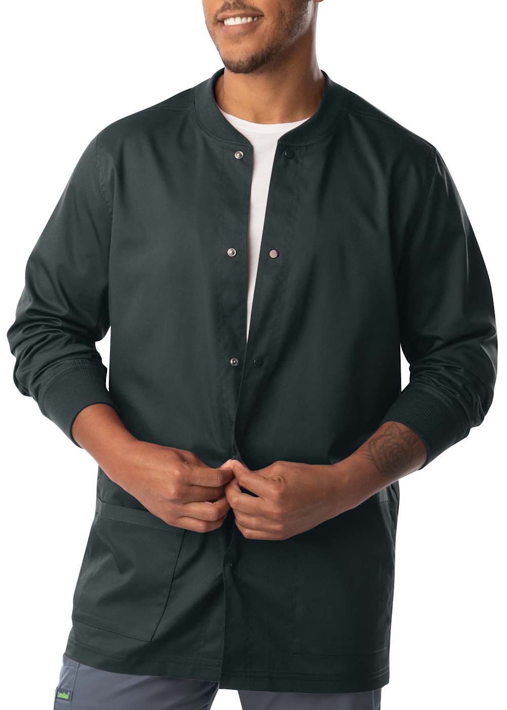 Landau Proflex Men's Snap Front Warm Up Scrub Jacket | Scrubs & Beyond