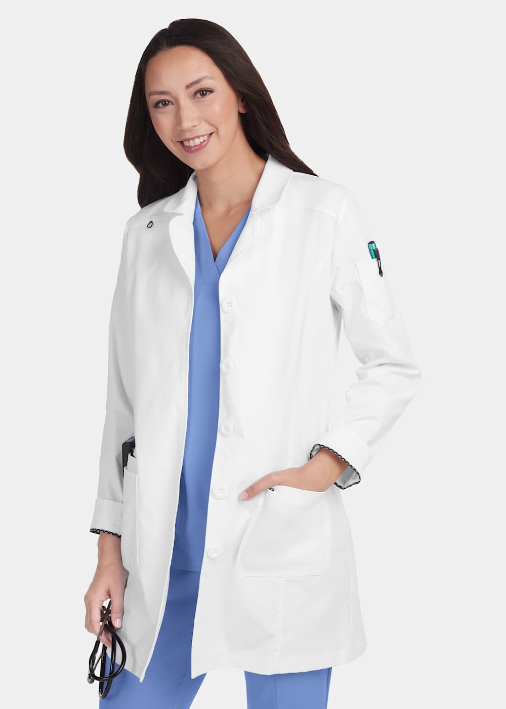 Koi Koi Essentials Her Everyday 4-Pocket 35 Inch Lab Coat | Scrubs