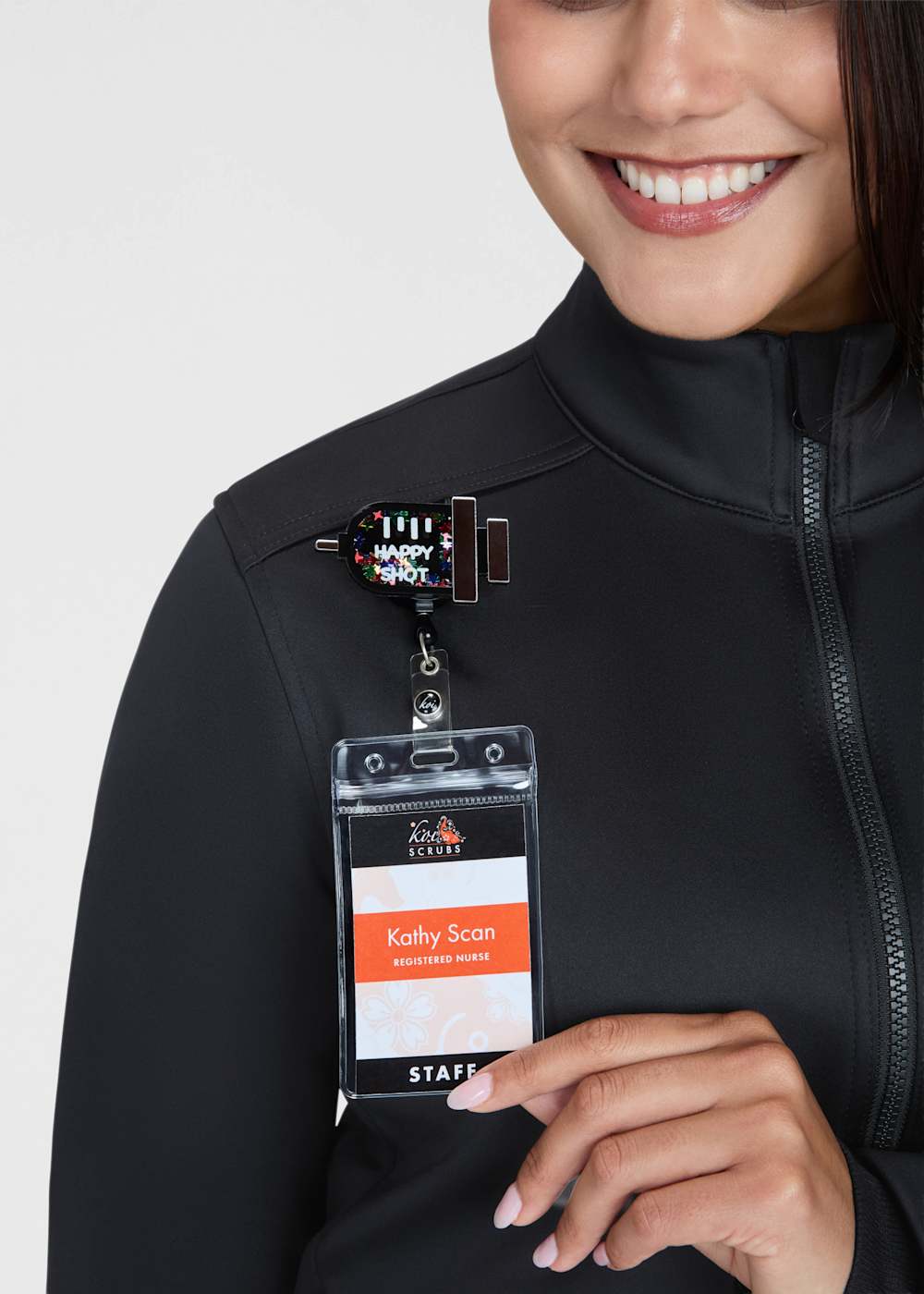 Koi Koi Essentials Jaqueline 3-Pocket Zip Front Scrub Jacket