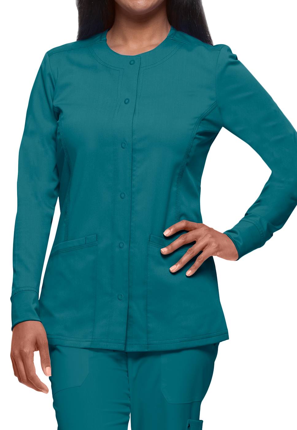 Healing Hands Purple Label Daisy Scrub Jackets With Cell Phone