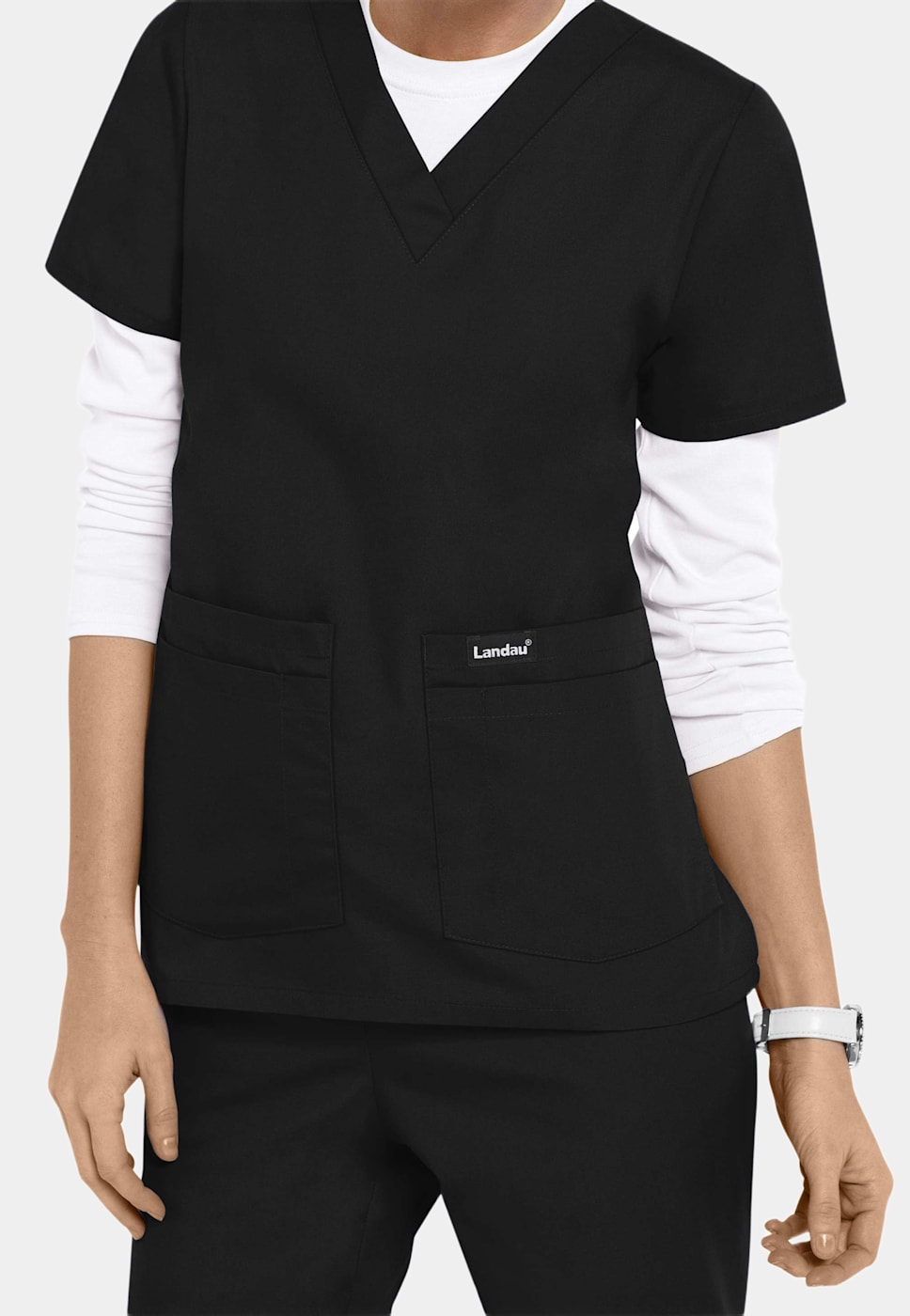 4-Pocket Classic Fit V-Neck Top