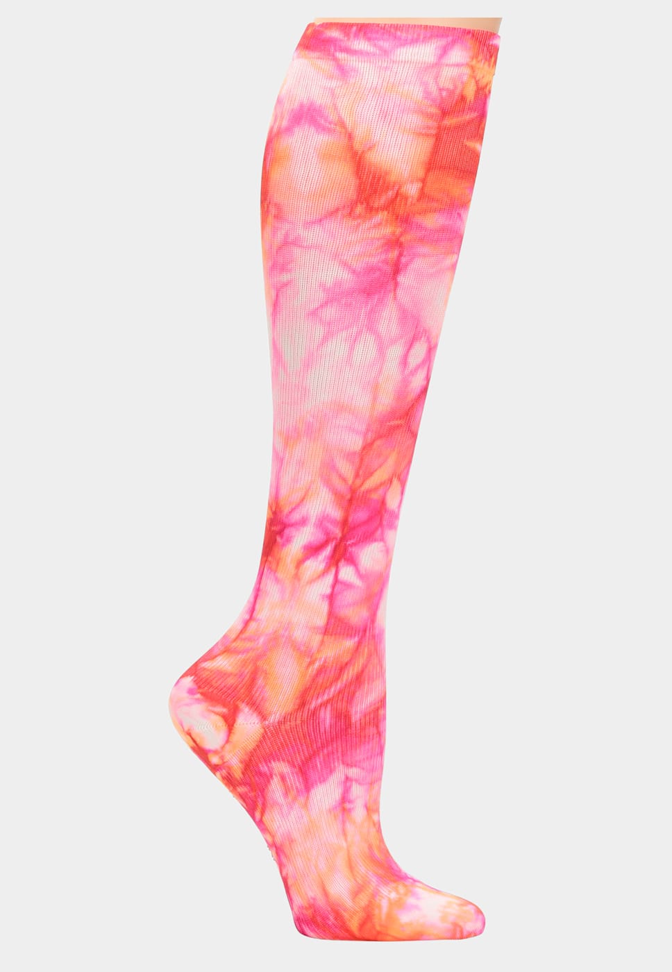 Nurse Mates EKG Heart And Holiday Compression Trouser Socks, Sporty Dot Black, One