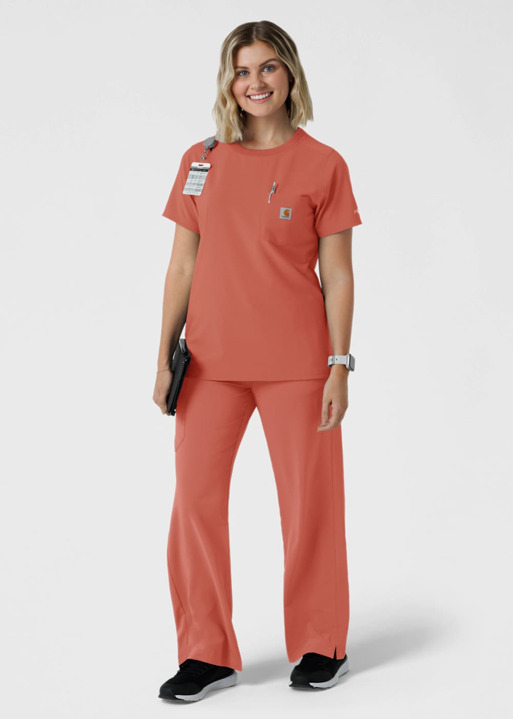 1-Pocket Crew Neck Top
