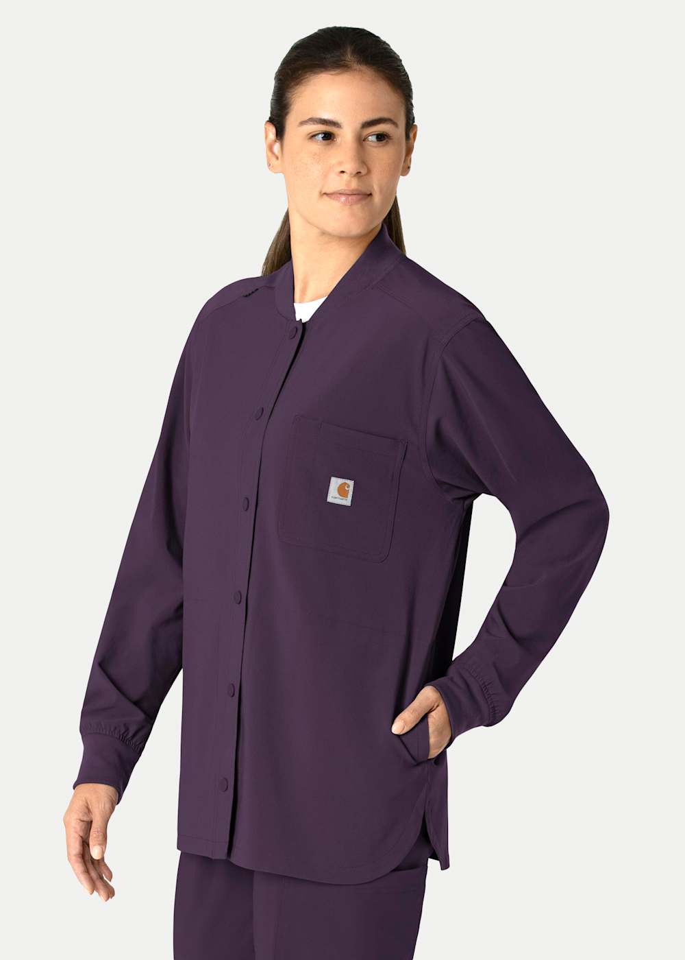 5-Pocket Snap Front Scrub Jacket