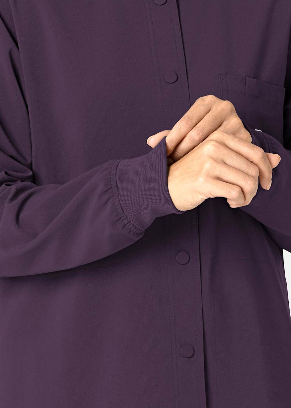 5-Pocket Snap Front Scrub Jacket