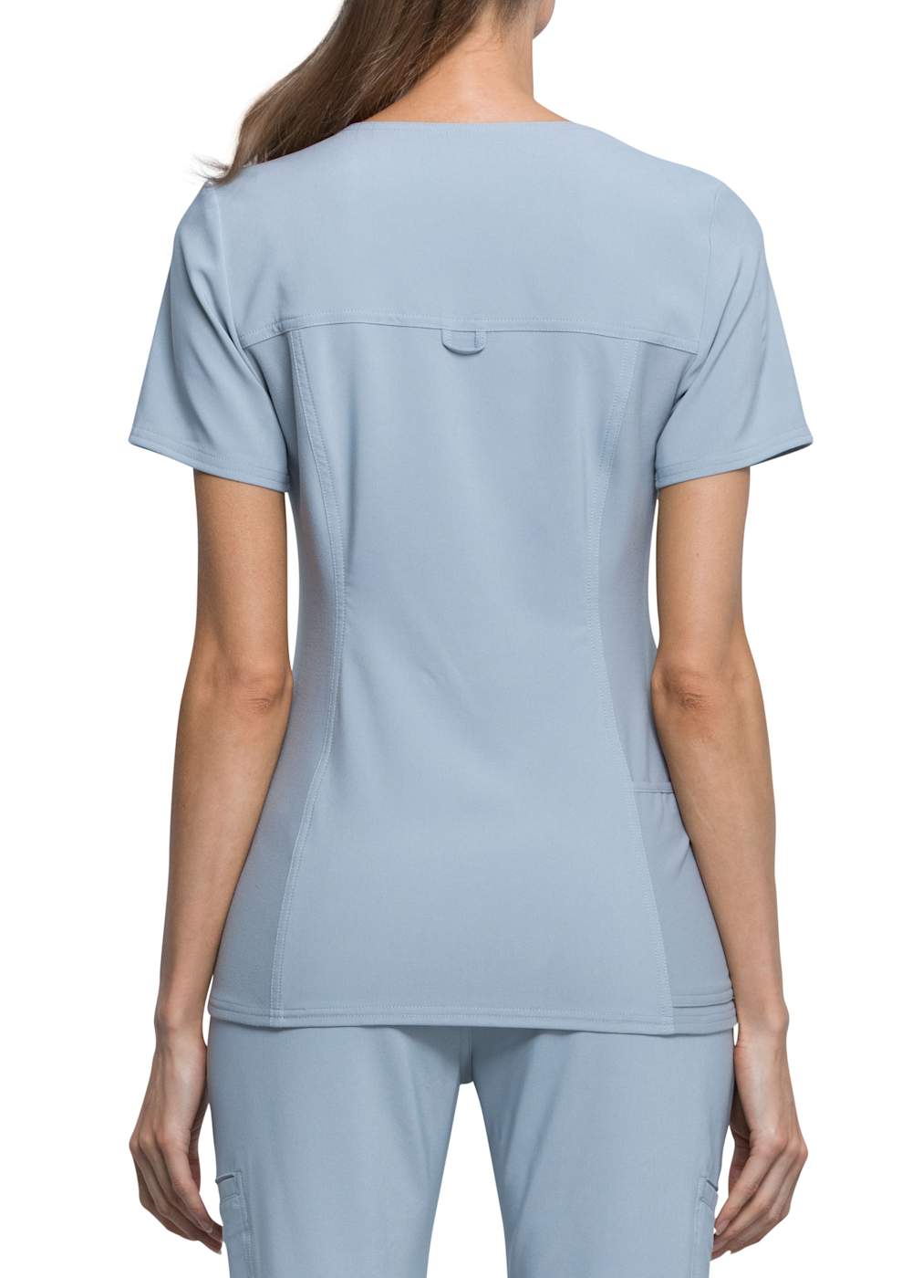 YUUK' Cherokee Iflex V-Neck Knit Panel Scrub Tops | Scrubs & Beyond