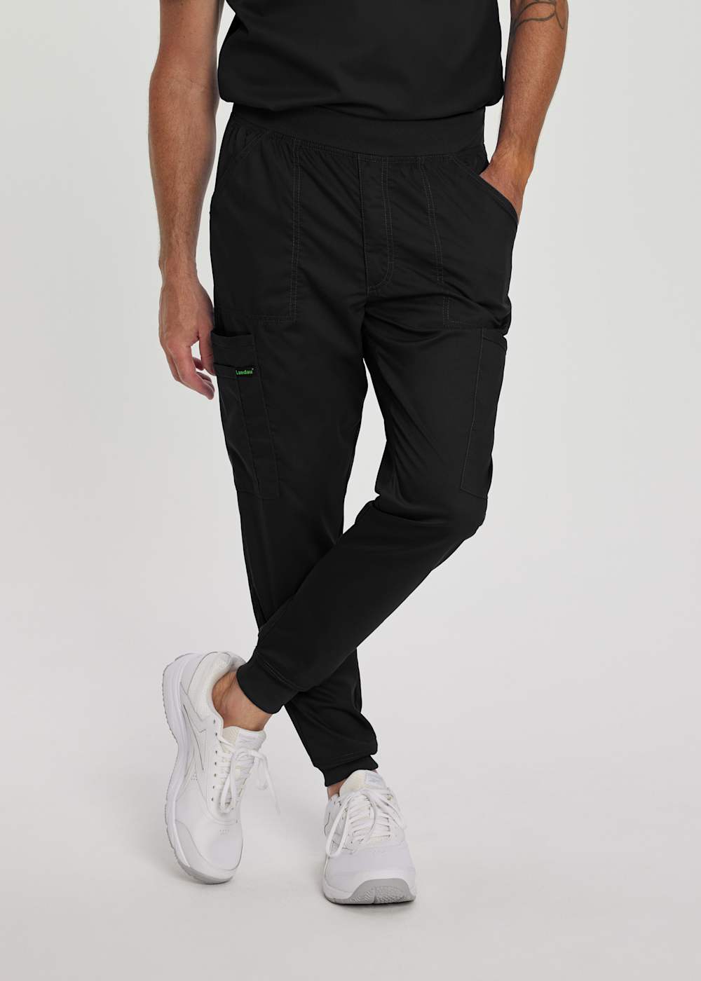 Landau Proflex Men's 7-Pocket Elastic Drawstring Joggers| Scrubs