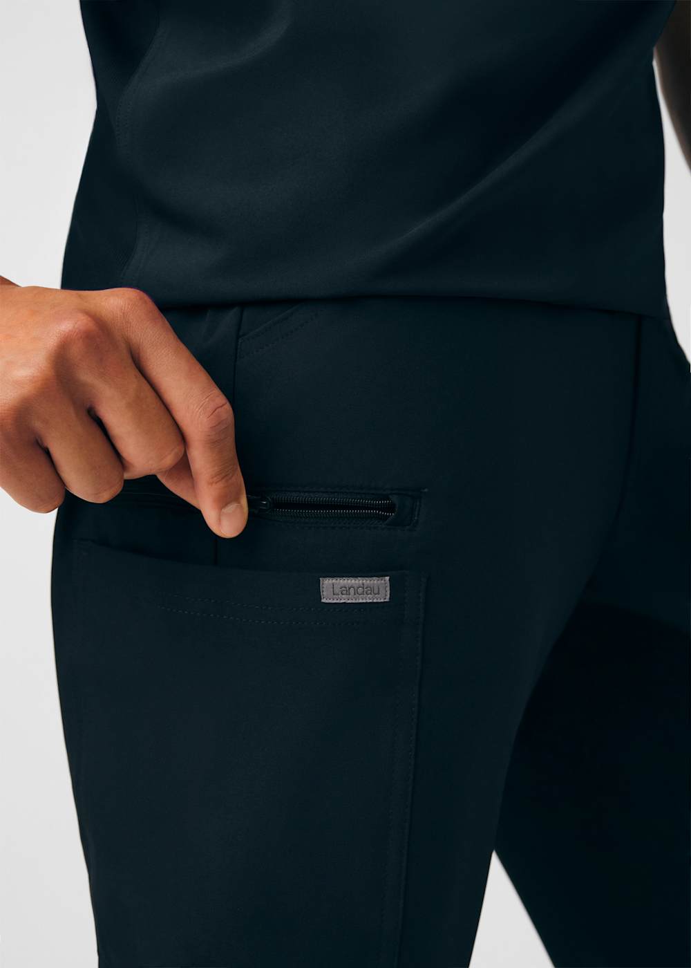 7-Pocket Rib Knit Waistband Men's Cargo Jogger