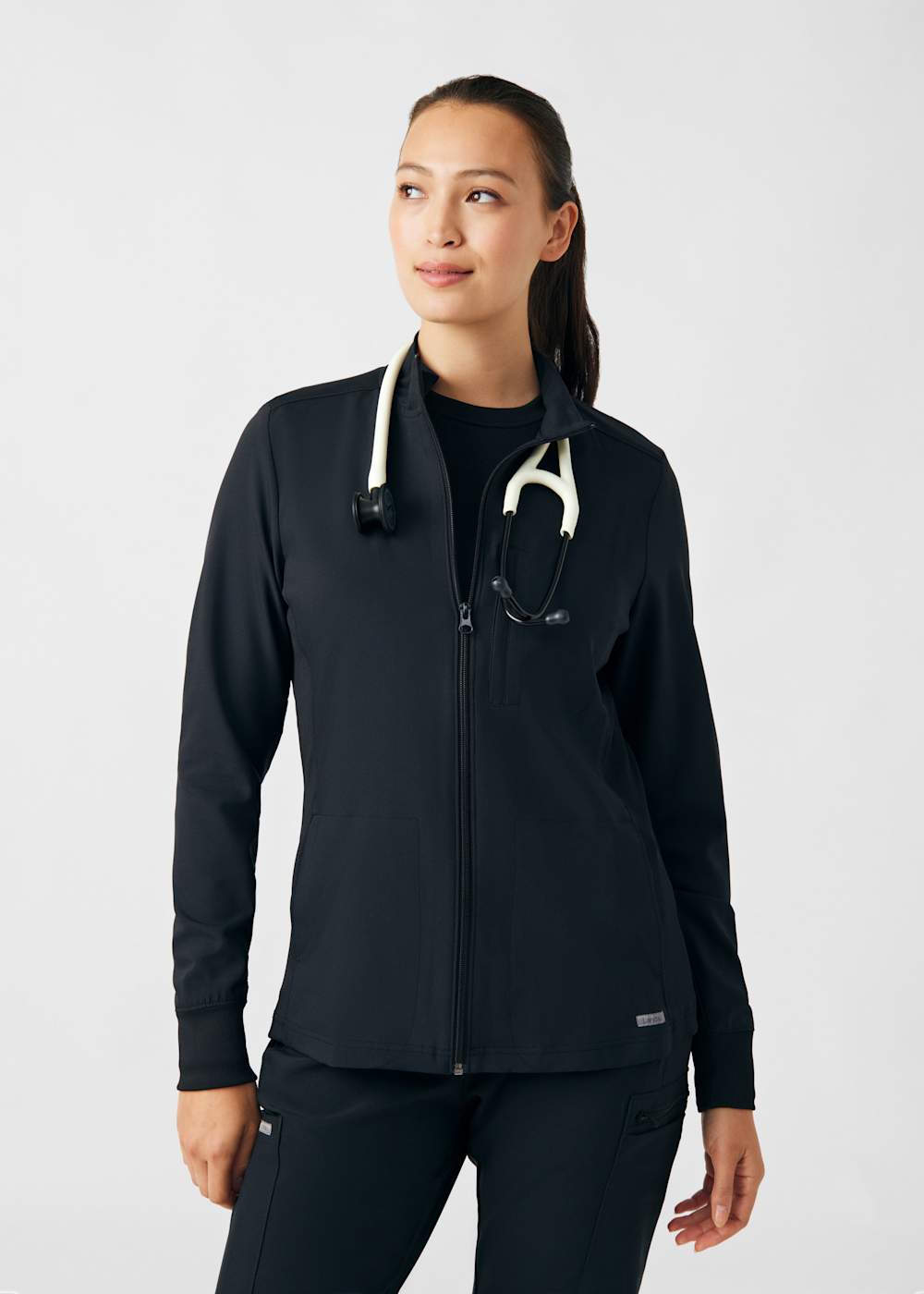 3-Pocket Zip-Front Jacket Scrubs Beyond