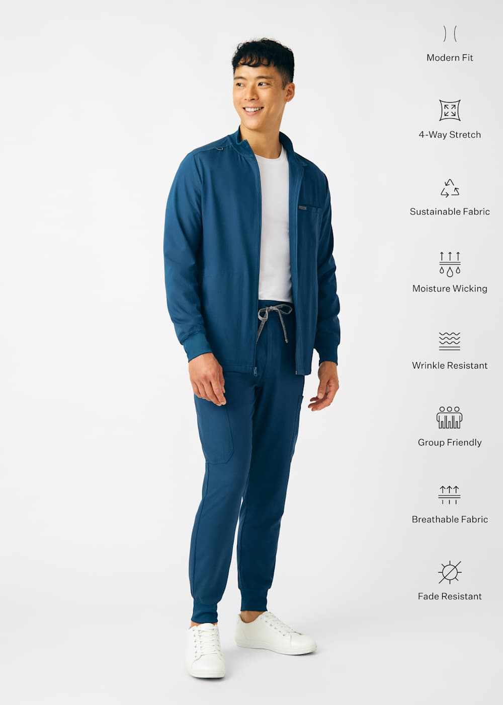 3-Pocket Zip-Front Men's Jacket | Scrubs & Beyond
