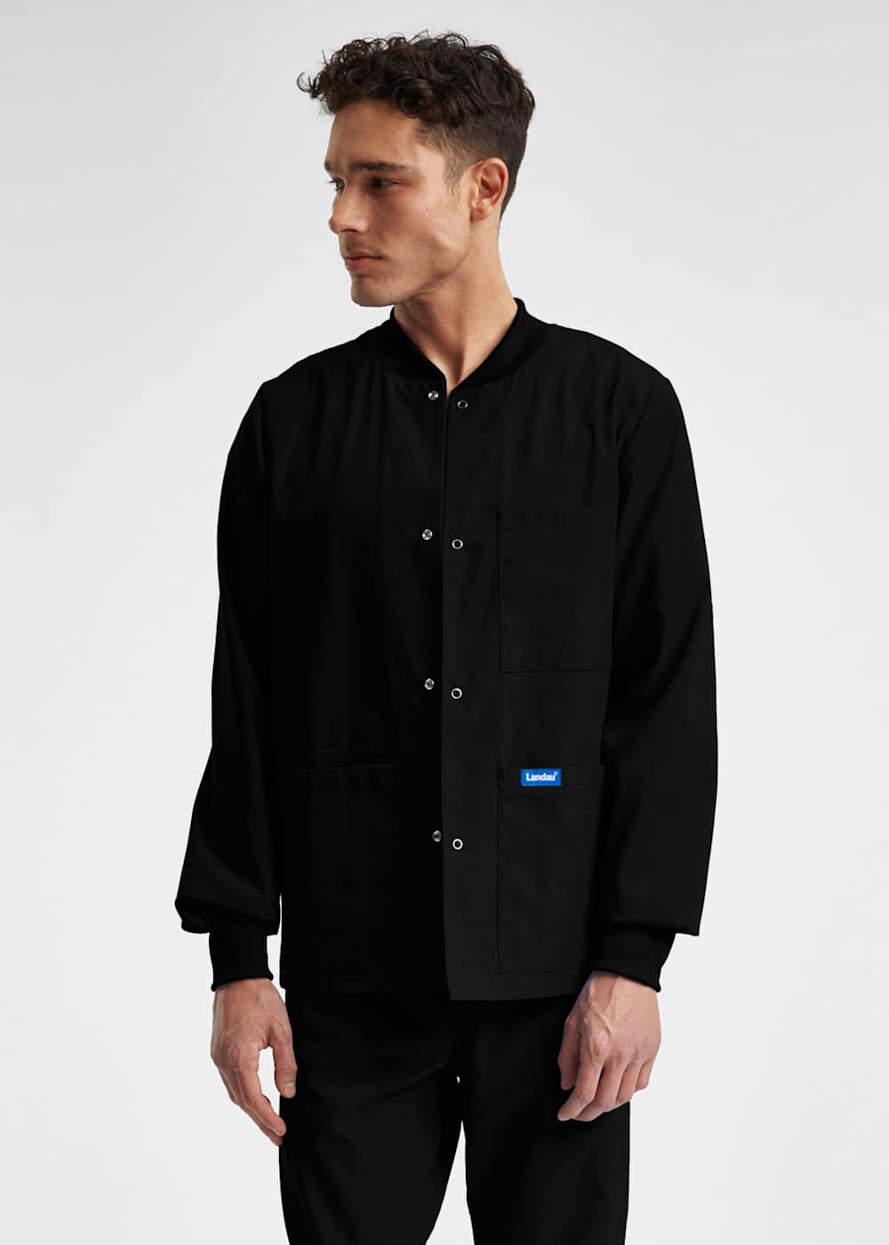 Landau Essentials Landau Essentials Unisex 6-Pocket Snap Front