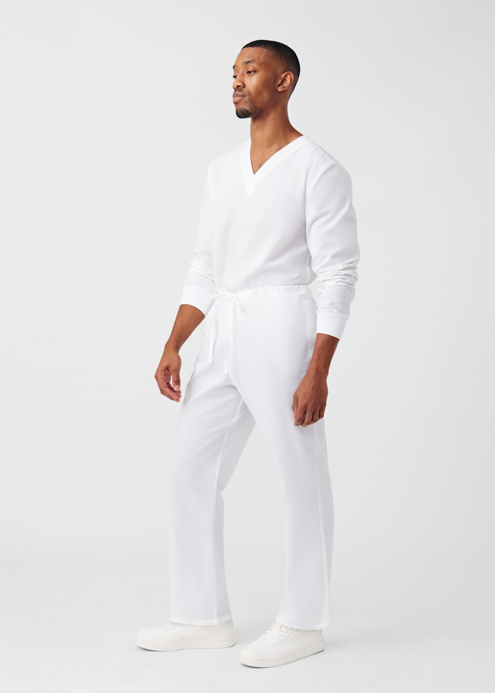 No-Pocket V-Neck Long Sleeve Unisex Top | Scrubs & Beyond