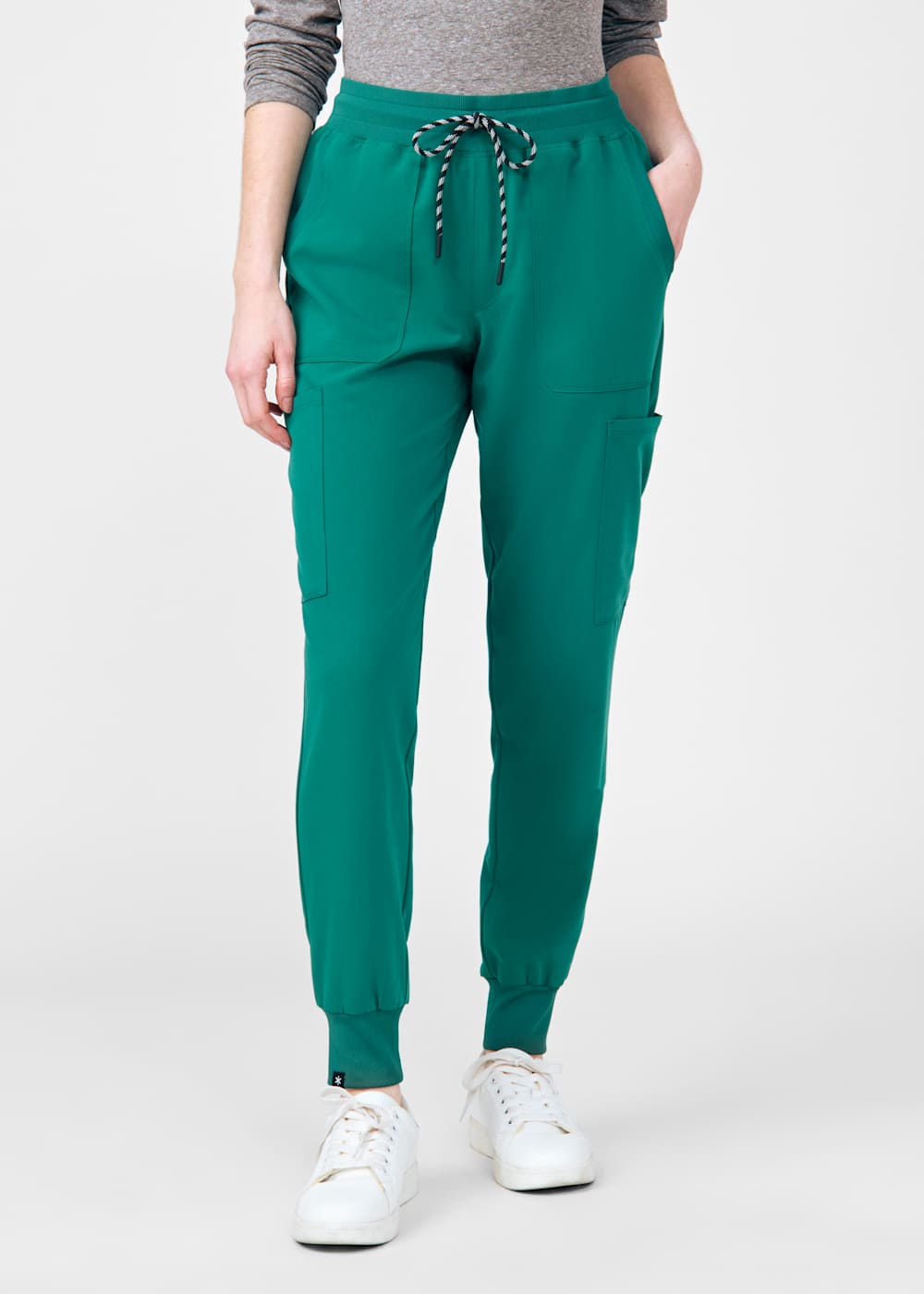 Cloud Nine 6-Pocket Knit Waistband Cargo Jogger Scrubs Beyond