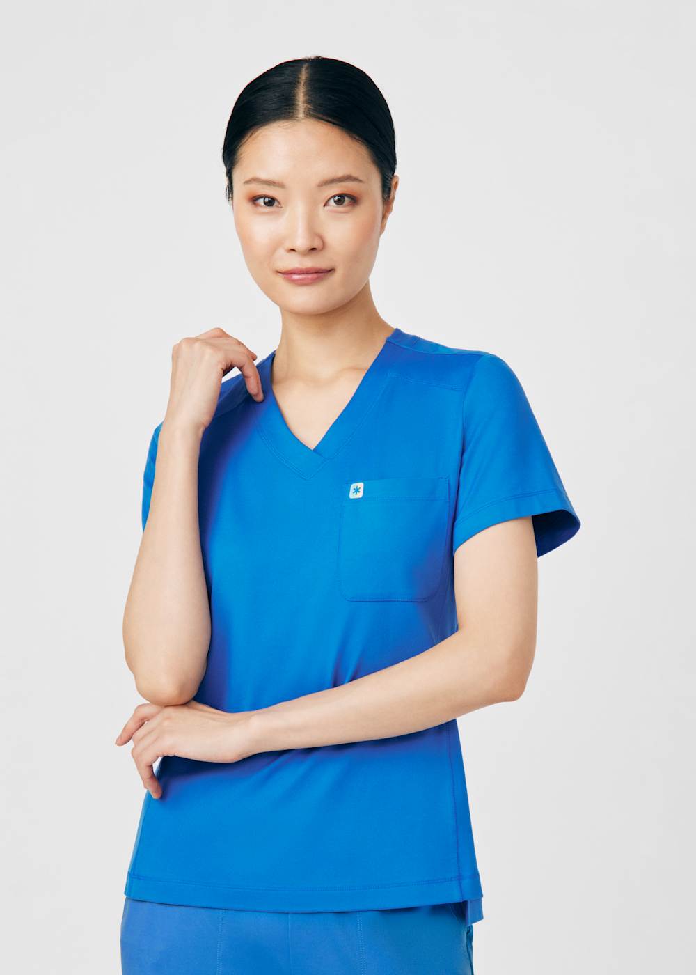 Bliss 2-Pocket V-Neck Tuck-In Top