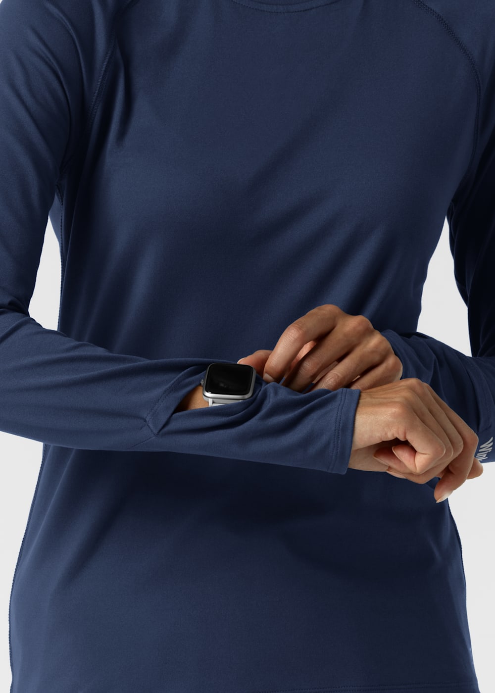 Wink Wink Long Sleeve Crew Neck Tee with Smart Watch Window