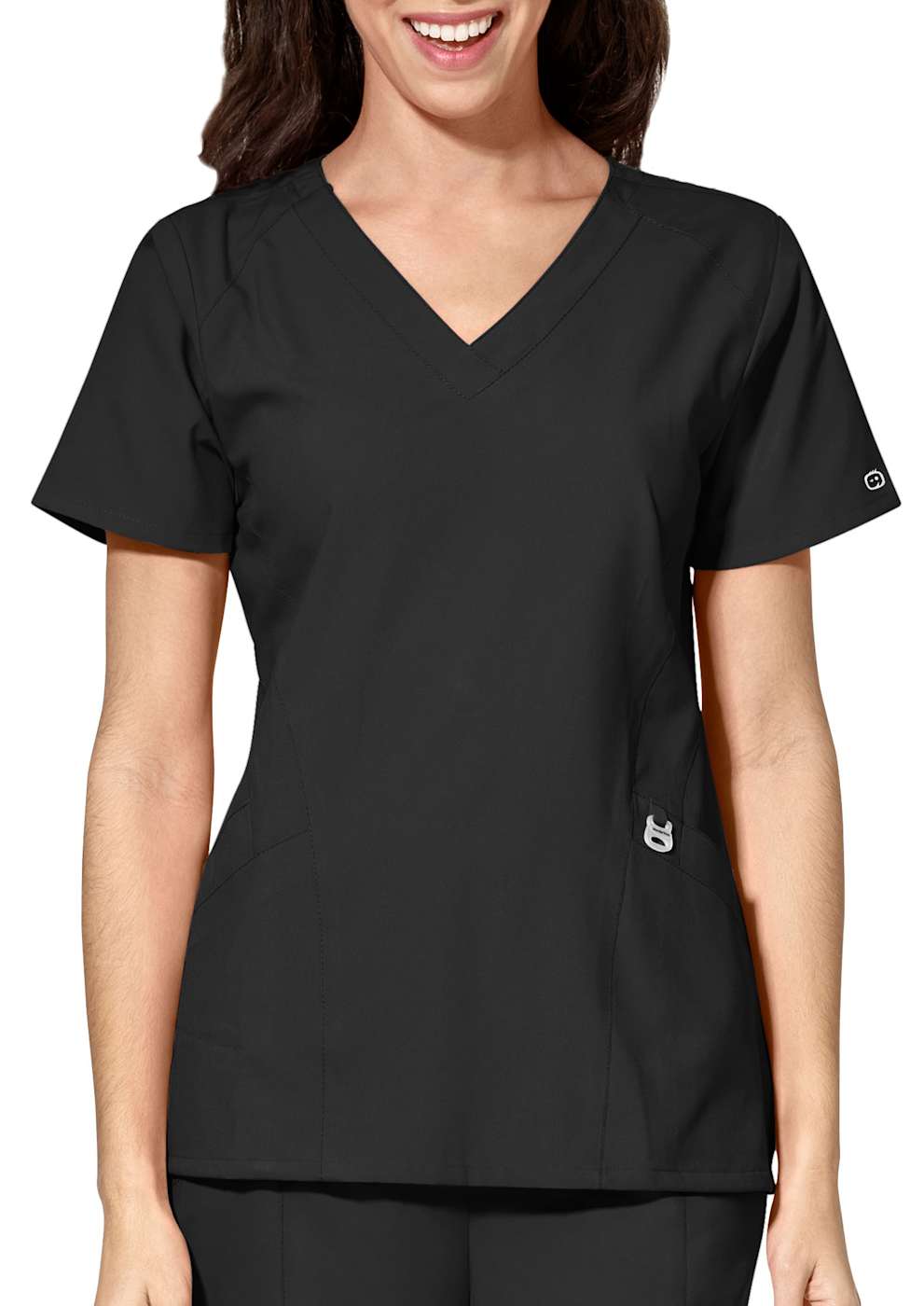 WonderWink W123 Women's Stylized V-Neck Scrub Tops | Scrubs & Beyond