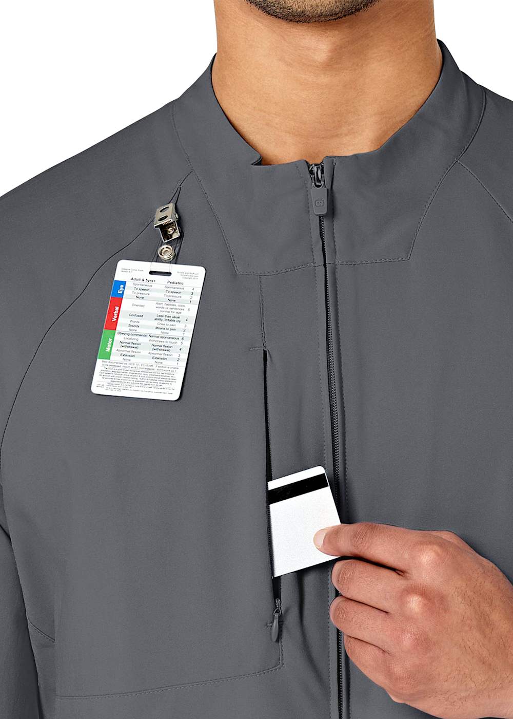 Men's Zip Front Warm Up Scrub Jacket | Scrubs & Beyond