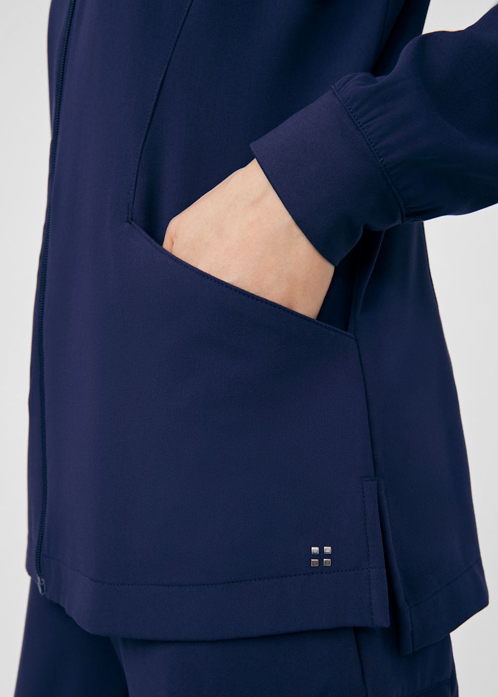 2-Pocket Mock Neck Zip Jacket | Scrubs & Beyond 2-Pocket Mock Neck Zip Jacket | Scrubs & Beyond