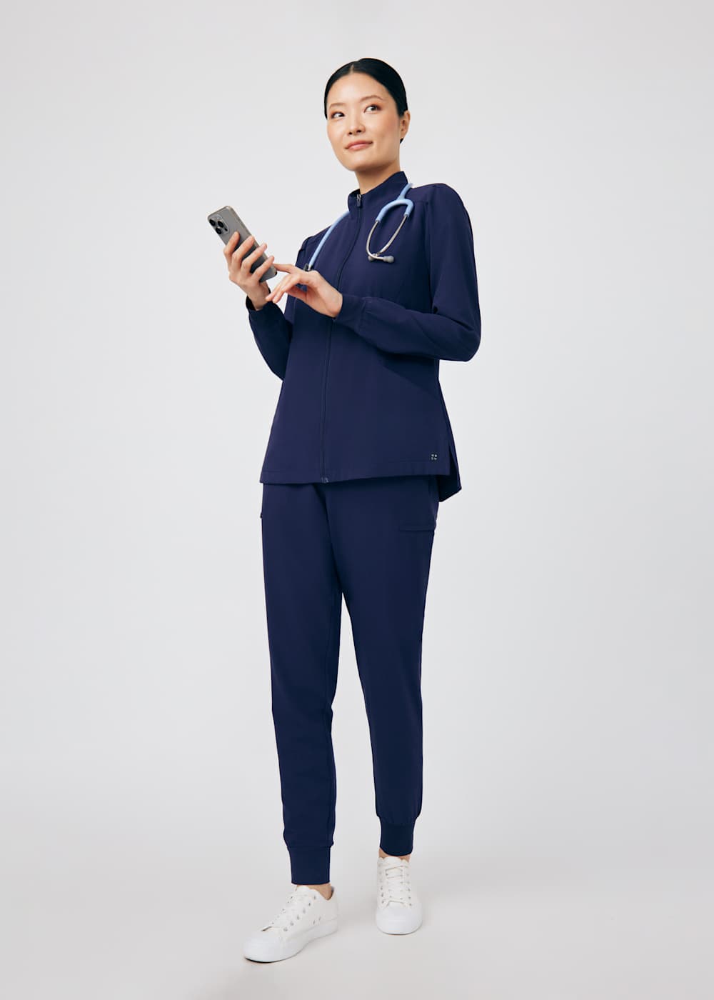 2-Pocket Mock Neck Zip Jacket | Scrubs & Beyond 2-Pocket Mock Neck Zip Jacket | Scrubs & Beyond
