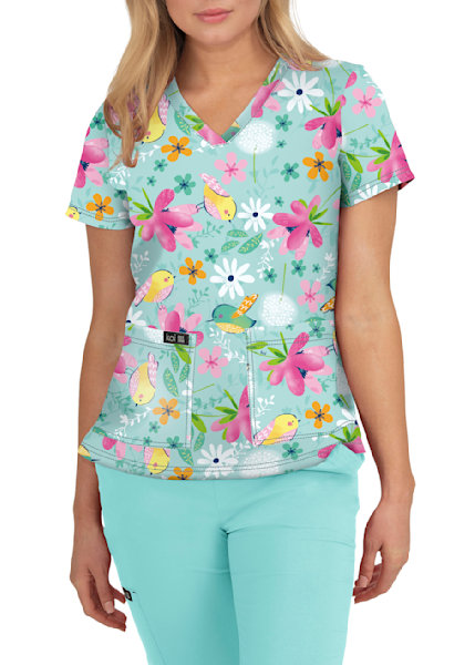 Veterinary print shop scrub tops