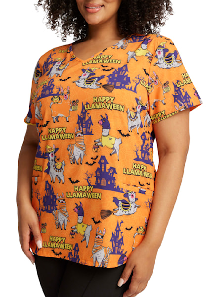 Halloween scrub outlet tops plus size