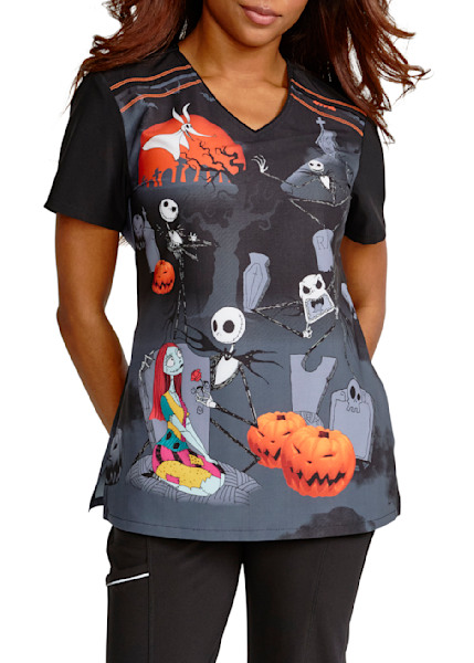 Halloween scrub tops deals