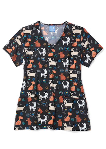 Paw print scrub top cheap