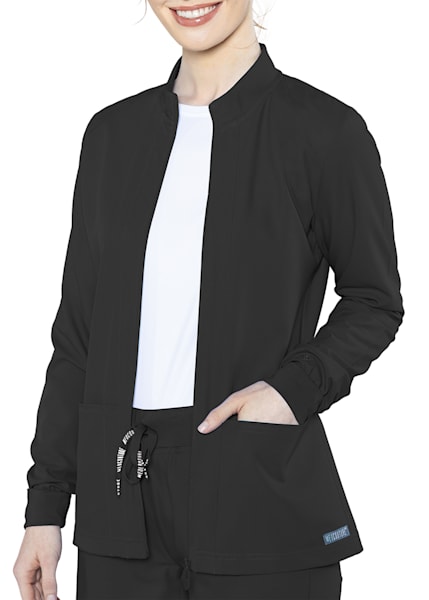 Med Couture Insight Front Pocket Warm Up Scrub Jacket