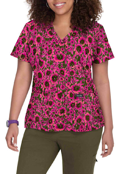 Clearance koi Basics Women's Leslie Nurse Life Print Scrub Top