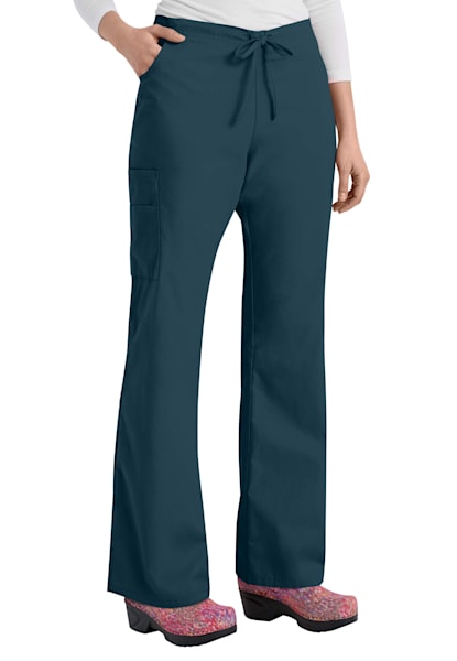 Women's Drawstring Flare Scrub Pant