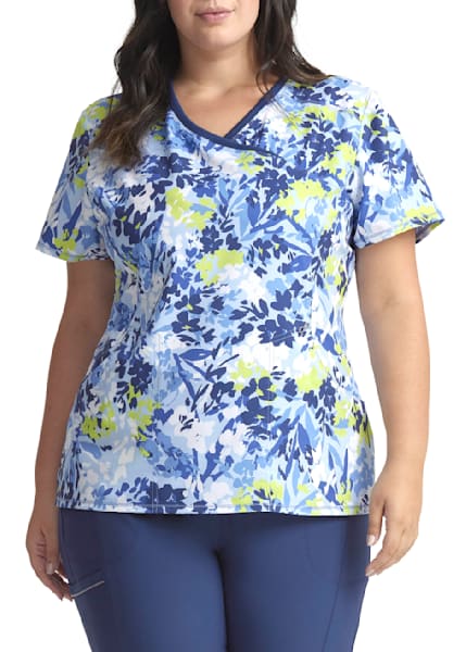 Cherokee Infinity Top - Mock Wrap Scrub Top In Seasonal Colours