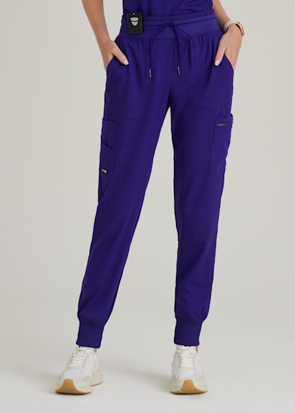 Illinois ave Unisex Athletic Cargo Scrub Pants Regal Purple Tall Size M